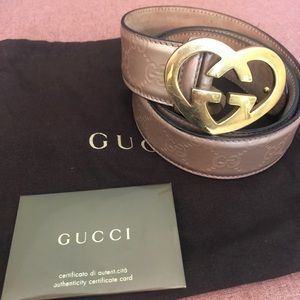 Authentic Gucci Guccissima Rose Gold Belt
